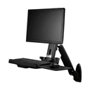 StarTech.com Estación de Trabajo de Pie y Sentado para Montaje en Pared - Para Un Monitor de hasta 24 Pulgadas - Escritorio Ergo