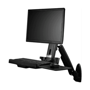 StarTech.com Estación de Trabajo de Pie y Sentado para Montaje en Pared - Para Un Monitor de hasta 24 Pulgadas - Escritorio Ergo