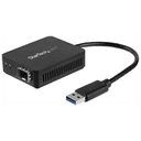 StarTech.com Adaptador USB 3.0 a Fibra Óptica - Adaptador Compacto USB a Ranura SFP Abierta - Adaptador de Red USB a Gigabit - A