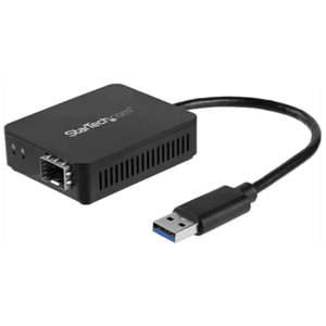 StarTech.com Adaptador USB 3.0 a Fibra Óptica - Adaptador Compacto USB a Ranura SFP Abierta - Adaptador de Red USB a Gigabit - A
