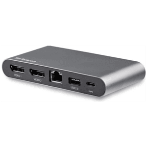 StarTech.com Docking Station USB C para 2 Monitores DisplayPort 4K - con Entrega de Potencia de 100W Passthrough - GbE - Hub Lad