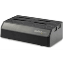 StarTech.com Base de Acoplamiento USB de 4 Bahías SATA - USB de 10gbps - Docking Station USB de Discos Duros o SSD SATA III de 2