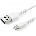StarTech.com Cable Resistente USB-A a Lightning de 1 m Blanco - Cable de Alimentación y Sincronización USB Tipo A a Lightning co