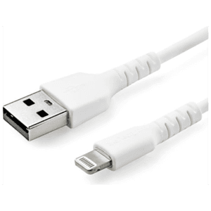 StarTech.com Cable Resistente USB-A a Lightning de 2 m Blanco - Cable de Alimentación y Sincronización USB Tipo A a Lightning co