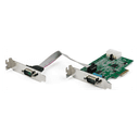 StarTech.com Tarjeta Adaptadora Serie PCI Express RS232 de 2 Puertos - Tarjeta Controladora Serie PCIe RS232 - PCIe a Serie DB9 