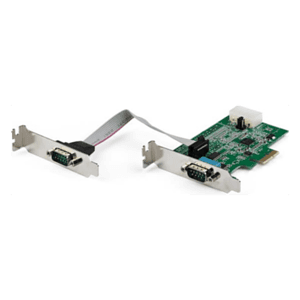 StarTech.com Tarjeta Adaptadora Serie PCI Express RS232 de 2 Puertos - Tarjeta Controladora Serie PCIe RS232 - PCIe a Serie DB9 