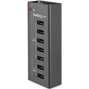 StarTech.com Estación de Carga USB de 7 Puertos Autónoma - 5x Puertos de 1A y 2x Puertos de 2A - Base de Carga USB