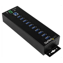 StarTech.com Hub Concentrador Ladrón USB de 10 Puertos con Adaptador de Corriente - con Protección contra Descargas de 350W - Hu
