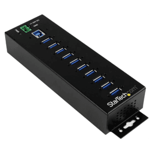 StarTech.com Hub Concentrador Ladrón USB de 10 Puertos con Adaptador de Corriente - con Protección contra Descargas de 350W - Hu
