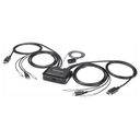 StarTech.com Switch Conmutador KVM de 2 Puertos DisplayPort 4K60Hz con Cables Incorporados