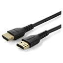 StarTech.com Cable HDMI 2.0 Certificado Premium de Alta Velocidad con Ethernet de 2m - Delgado - UHD 4K 60Hz - con Fibra de Aram