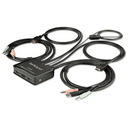 StarTech.com Switch KVM de 2 Puertos HDMI con Cables Incorporados - USB 4K 60Hz