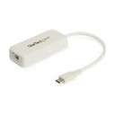 StarTech.com Adaptador de Red Ethernet USB-C con un Puerto USB 3.0 - Blanco