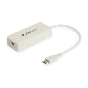 StarTech.com Adaptador de Red Ethernet USB-C con un Puerto USB 3.0 - Blanco