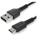 StarTech.com Cable de Carga USB-A a USB-C de 1m - Cable de Carga Rápida y Sincronización USB 2.0 de Servicio Pesado - Cable de D