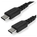 StarTech.com Cable de 1m de Carga USB C - de Carga Rápida y Sincronización USB 2.0 Tipo C a USB C para Portátiles - Revestimient