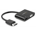 StarTech.com Adaptador DisplayPort a HDMI VGA - Dongle Convertidor DisplayPort 1.2 HBR2 a HDMI 2.0 (4K 60Hz) o VGA 1080p - Adapt