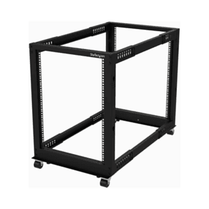 StarTech.com Rack 15U Móvil de Marco Abierto de 4 Columnas para Servidores - Rack de Cuatro Columnas de 19 Pulgadas para Equipo 