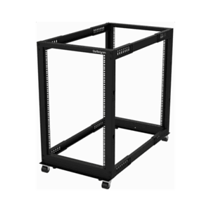 StarTech.com Rack 18U Móvil de Marco Abierto de 4 Columnas para Servidores - Rack de Cuatro Columnas de 19 Pulgadas para Equipo 