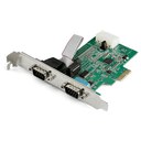 StarTech.com Tarjeta PCI Express Adaptadora de 2 Puertos Serie RS232 - Tarjeta Controladora Serial PCIe RS232 - PCIe a DB9 UART1