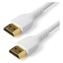 StarTech.com Cable HDMI 2.0 Certificado Premium de Alta Velocidad con Ethernet de 1m - Delgado - UHD 4K 60Hz - con Fibra de Aram