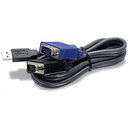 Trendnet TK-CU15 cable para video, teclado y ratón (kvm) Negro 4,5 m