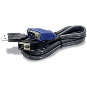 Trendnet TK-CU15 cable para video, teclado y ratón (kvm) Negro 4,5 m