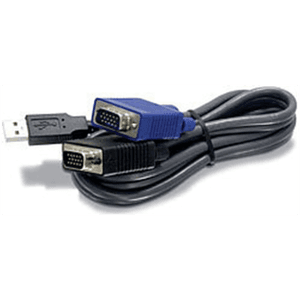 Trendnet 1.8m USB/VGA cable para video, teclado y ratón (kvm) Negro 1,8 m