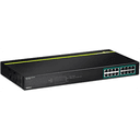 Trendnet TPE-TG160G switch No administrado L2 Gigabit Ethernet (10/100/1000) Energía sobre Ethernet (PoE) 1U Negro