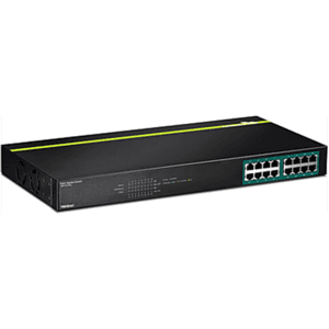 Trendnet TPE-TG160G switch No administrado L2 Gigabit Ethernet (10/100/1000) Energía sobre Ethernet (PoE) 1U Negro