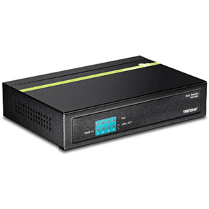Trendnet TPE-S50 switch No administrado L2 Fast Ethernet (10/100) Energía sobre Ethernet (PoE) Negro