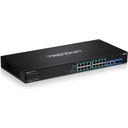 Trendnet TPE-3018LS switch Gestionado Gigabit Ethernet (10/100/1000) Energía sobre Ethernet (PoE) 1U Negro
