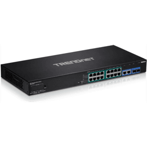 Trendnet TPE-3018LS switch Gestionado Gigabit Ethernet (10/100/1000) Energía sobre Ethernet (PoE) 1U Negro