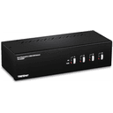Trendnet TK-440DP interruptor KVM Negro, Plata