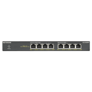NETGEAR GS308PP No administrado Gigabit Ethernet (10/100/1000) Energía sobre Ethernet (PoE) Negro