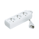 Neklan 1.2m Power Extension base múltiple 1,2 m 3 salidas AC Blanco