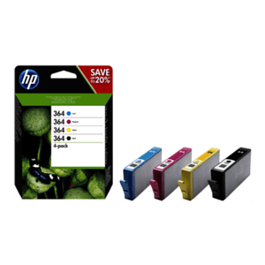 HP Pack de ahorro de 4 cartuchos de tinta original 364 negro/cian/magenta/amarillo