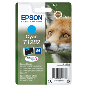 Epson Fox Tinta cian T1282 DURABrite Ultra Zorro