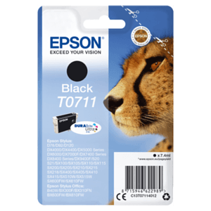 Epson Singlepack Black T0711 DURABrite Ultra Ink