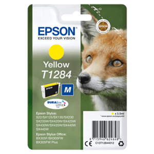 Epson Fox Tinta amarilla T1284 DURABrite Ultra Zorro