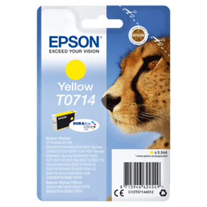 Epson Singlepack Yellow T0714 DURABrite Ultra Ink