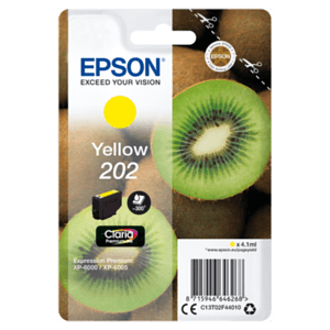 Epson Kiwi Singlepack Yellow 202 Claria Premium Ink