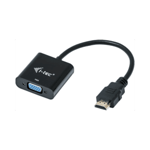i-tec HDMI2VGAADA adaptador de cable de vídeo 0,15 m HDMI VGA Negro