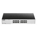 D-Link GO-SW-16G No administrado L2 Gigabit Ethernet (10/100/1000) 1U Negro