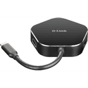 D-Link DUB-M420 base para portátil y replicador de puertos Alámbrico Thunderbolt 3 Negro, Plata
