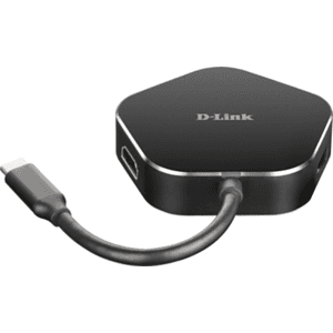 D-Link DUB-M420 base para portátil y replicador de puertos Alámbrico Thunderbolt 3 Negro, Plata