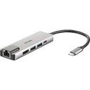 D-Link DUB-M520 Thunderbolt 3 Aluminio Negro - Hub USB
