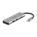 D-Link DUB-M530 USB Tipo C 3.2 Gen 1 (3.1 Gen 1) Aluminio Negro - Hub USB