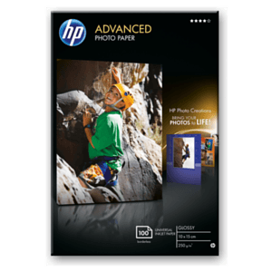 HP Papel fotográfico Advanced, brillante, 250 g/m2, 10 x 15 cm (101 x 152 mm), 100 hojas