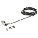 StarTech.com Cable de 2m de Seguridad Universal 3 en 1 para Ordenadores Portátiles - Cable con Candado de Combinación de 4 Dígit
